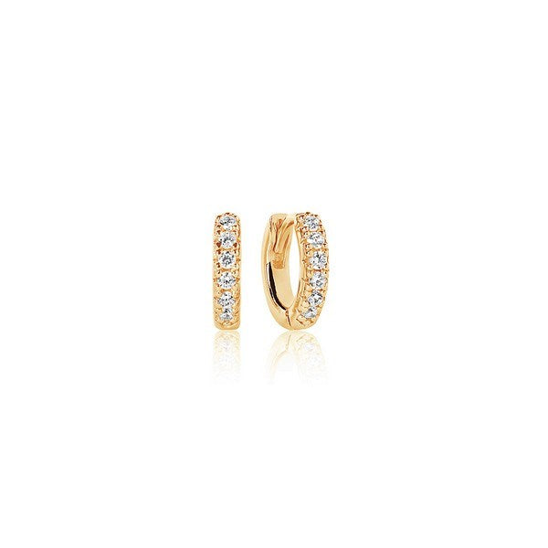 Ellera Piccolo creoler fra Sif Jakobs Jewellery i 18 karat forgyldt sterlingsølv med klare zirkoner.